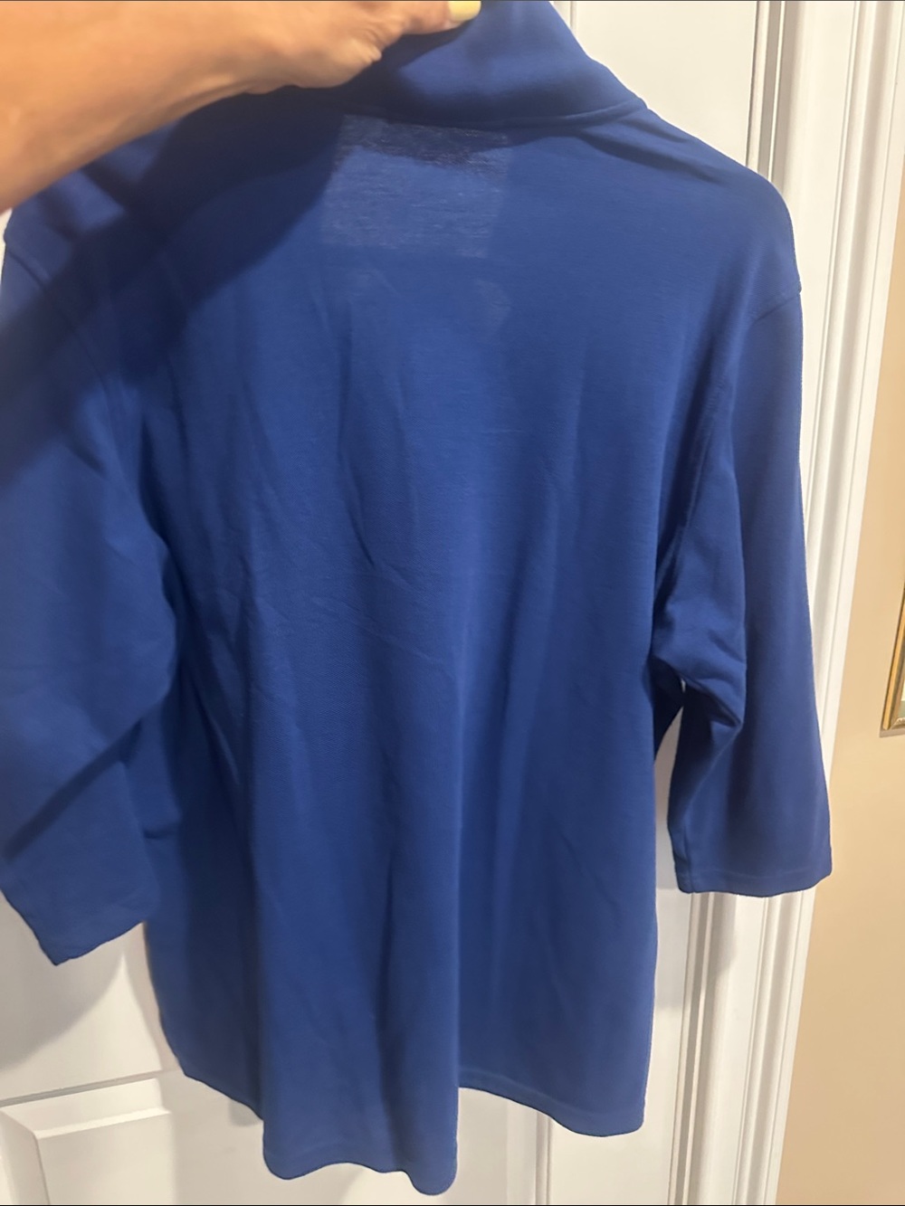 Port Authority Blue Long Sleeve Polo with DAR Embroidery - Picture 7 of 9